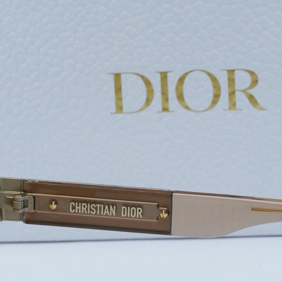 FINAL PRICE NEW DIOR DIORSIGNATURE A3U 10Y GOLD PINK SUNGLASSES - Picture 7 of 12